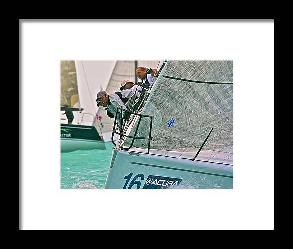 Key West Framed Print featuring the photograph Regatta Action #17 by Steven Lapkin