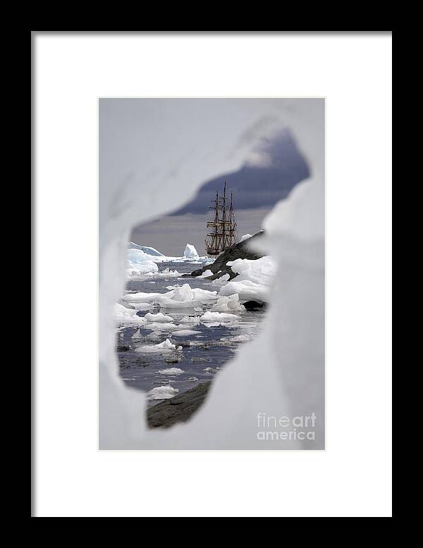 Port Charcot Framed Print featuring the photograph 111130p113 by Arterra Picture Library