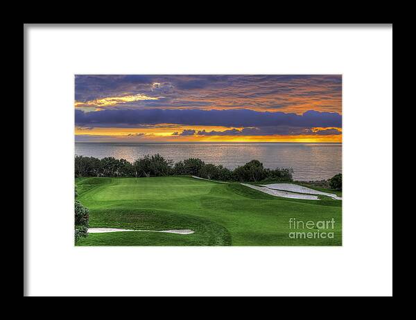 11th Green Framed Print featuring the photograph 11th Green - Trump National Golf Course by Eddie Yerkish