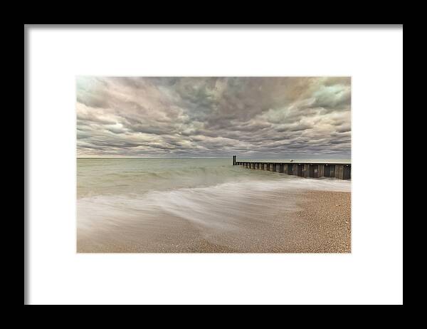 Lake Michigan Framed Print featuring the photograph Breakwater #12 by Peter Lakomy