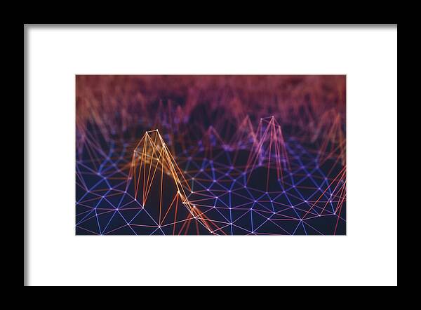 Artwork Framed Print featuring the photograph Connecting Lines by Ktsdesign/science Photo Library