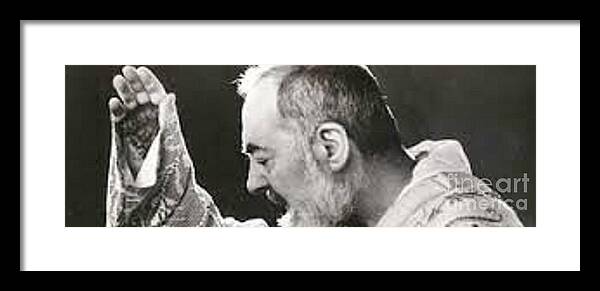 Prayer Framed Print featuring the photograph Padre Pio #12 by Archangelus Gallery