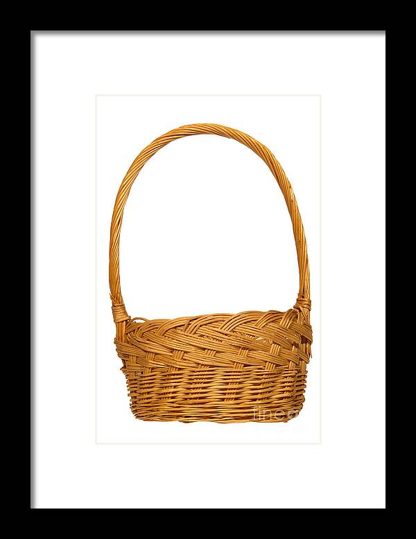 Basket Framed Print featuring the photograph Wicker Basket Number One by Olivier Le Queinec