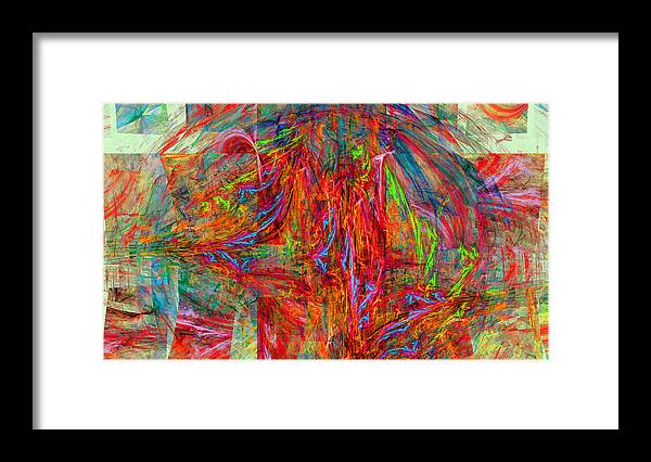 Abstract Art Framed Print featuring the digital art 1236 by Lar Matre