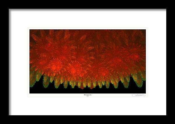 Abstracts Framed Print featuring the digital art 1274 Border by Lar Matre