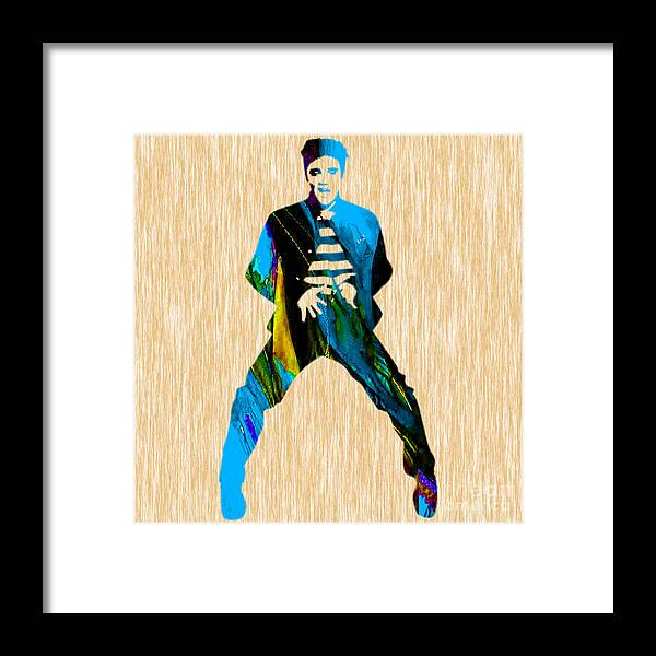 Elvis Art Framed Print featuring the mixed media Elvis Presley #12 by Marvin Blaine