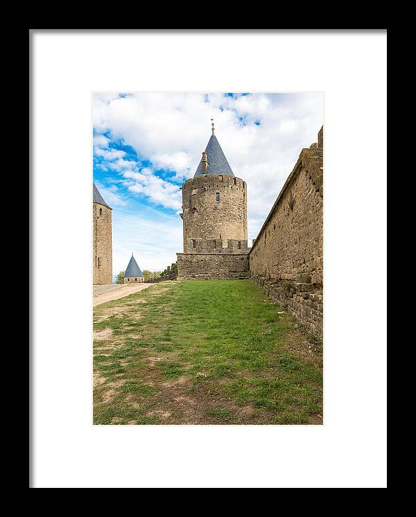 Medieval Framed Print featuring the photograph Medieval city of Carcassonne in France #14 by Marek Poplawski