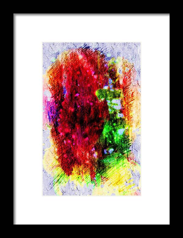 Interior Framed Print featuring the painting Red Clovers #12 by Xueyin Chen