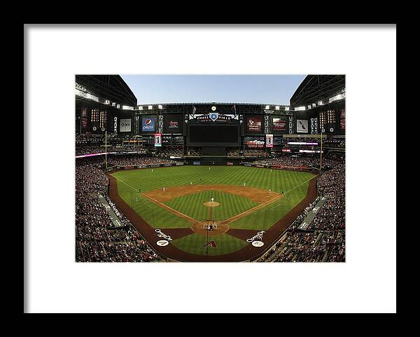 Motion Framed Print featuring the photograph San Francisco Giants V Arizona by Christian Petersen