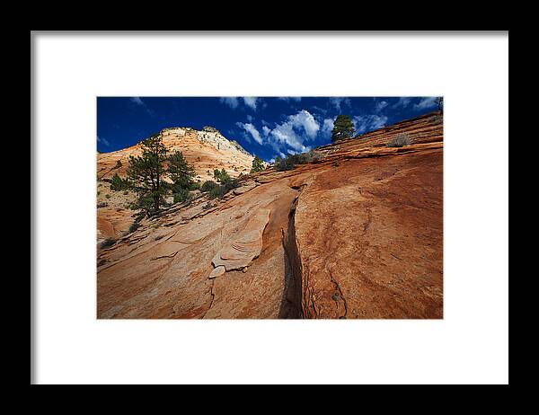 Landscape Framed Print featuring the photograph Zion National Park Utah USA #2 by Richard Wiggins