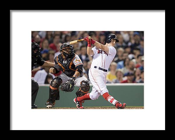 People Framed Print featuring the photograph Baltimore Orioles v Boston Red Sox #14 by Michael Ivins/Boston Red Sox