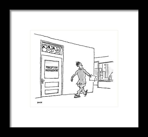 Business Management Hierarchy

(executives Peering Over An Office Door Labeled Framed Print featuring the drawing New Yorker April 24th, 2006 by George Booth