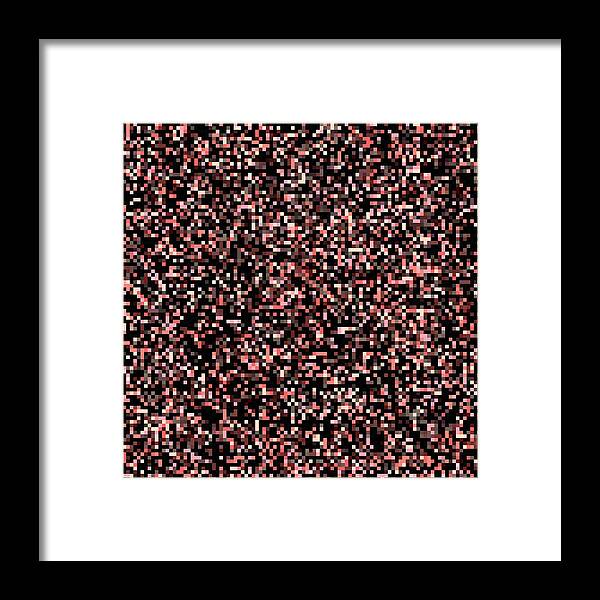 Abstract Framed Print featuring the digital art Pixel Art #143 by Mike Taylor