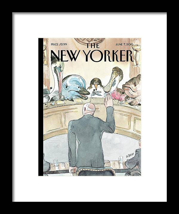Oil Spill Framed Print featuring the painting Five Weeks Later . . . by Barry Blitt