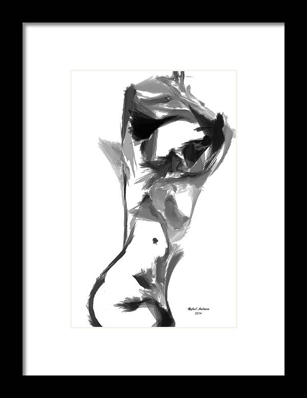 Abstract Framed Print featuring the digital art Abstract Series II by Rafael Salazar