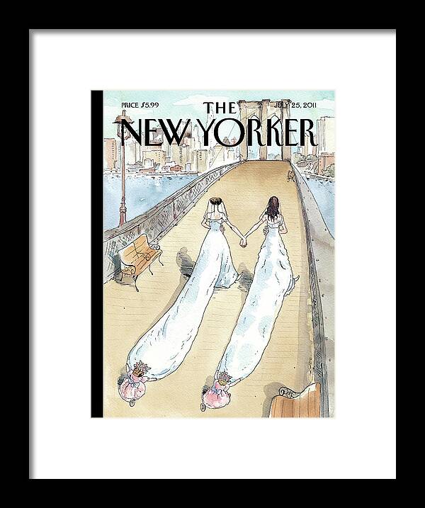 Bride Framed Print featuring the painting Wedding Season by Barry Blitt