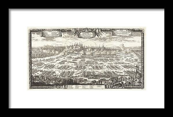 This Is A Rare 1697 View Of Kracow (cracow) Framed Print featuring the photograph 1697 Pufendorf View of Krakow Cracow Poland by Paul Fearn