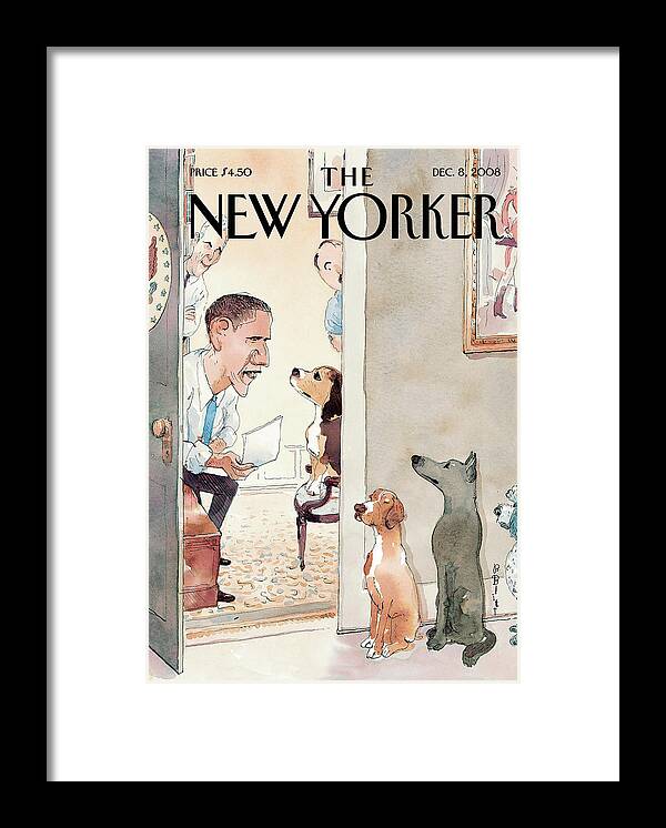 Obama Framed Print featuring the painting Vetting by Barry Blitt