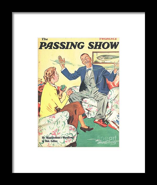 Magazines Framed Print featuring the drawing 1930s,uk,the Passing Show,magazine Cover #18 by The Advertising Archives