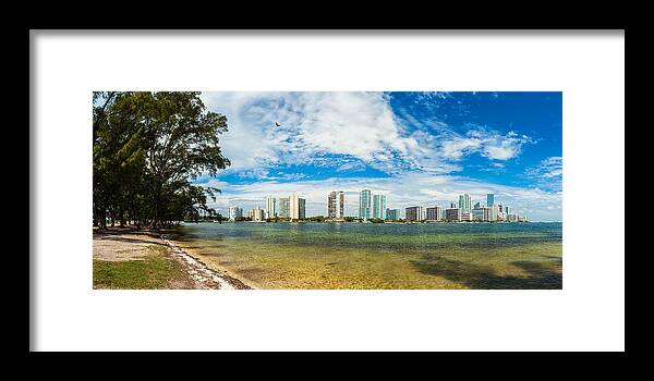 Architecture Framed Print featuring the photograph Miami Skyline by Raul Rodriguez
