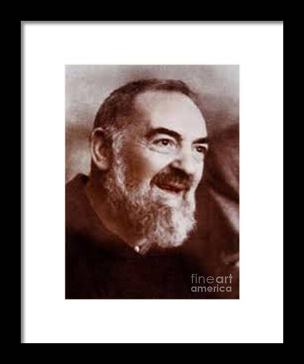 Prayer Framed Print featuring the photograph Padre Pio #18 by Archangelus Gallery