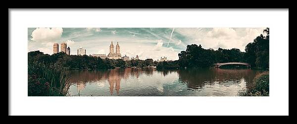 Manhattan Framed Print featuring the photograph Central Park Spring #19 by Songquan Deng