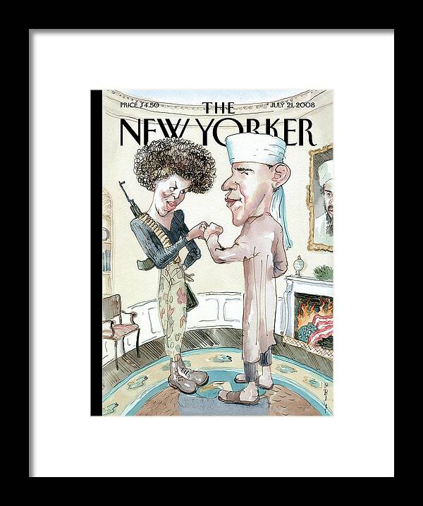 Osama Framed Print featuring the painting The Politics of Fear by Barry Blitt