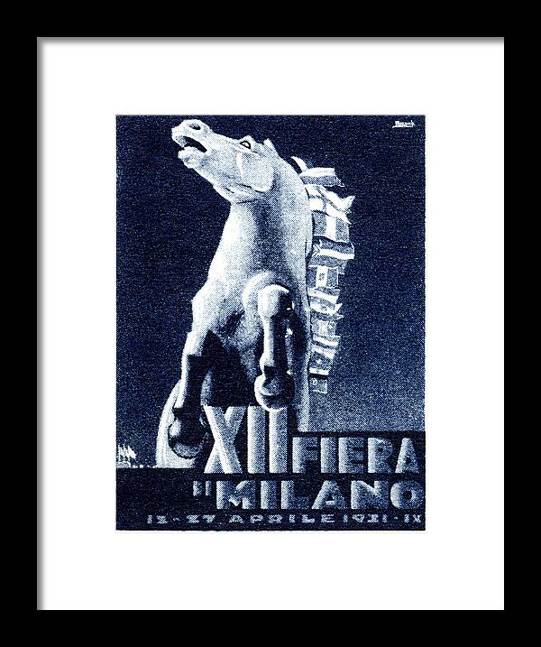 Vintage Framed Print featuring the painting 1921 Italian Film Festival by Historic Image