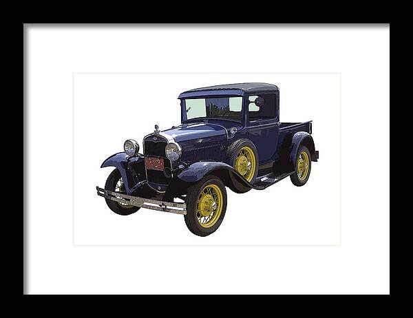1930 Model A Ford Framed Print featuring the photograph 1930 - Model A Ford - Pickup Truck by Keith Webber Jr