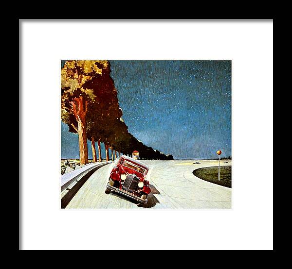 1926 Framed Print featuring the digital art 1932 - Packard Twin Six Automobile Print - Color by John Madison