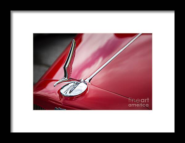 1933 Chevrolet Framed Print featuring the photograph 1933 Chevrolet Chevy Sedan Classic Car Radiator Cap in Color 316 by M K Miller