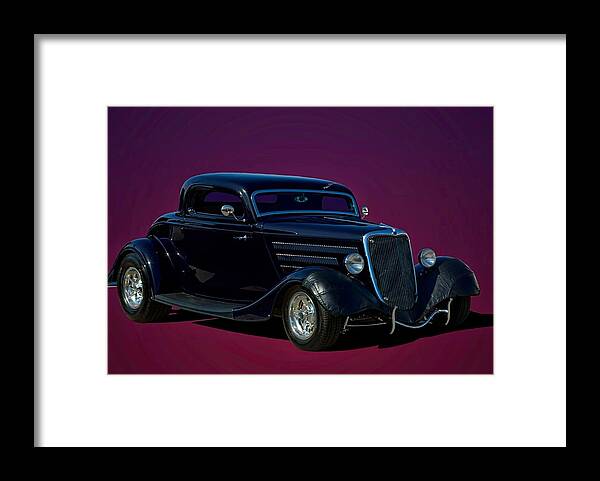 1934 Ford Framed Print featuring the photograph 1934 Ford 3 Window Coupe Hot Rod by Tim McCullough