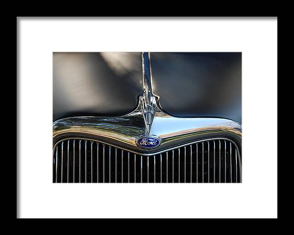 1935 Ford Framed Print featuring the photograph 1935 Ford Grill by Jeanne May