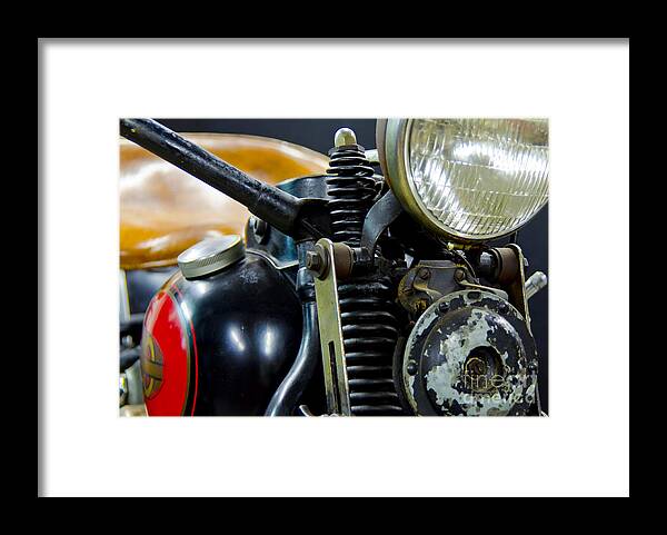 History Framed Print featuring the photograph 1936 EL Knucklehead Harley Davidson Motorcycle by Wilma Birdwell