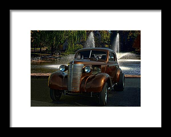 1938 Chevrolet Framed Print featuring the photograph 1938 Chevrolet Coupe Street Dragster by Tim McCullough