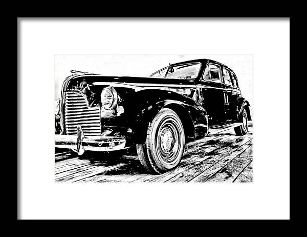 Buick Framed Print featuring the drawing 1940 Buick Century by John Haldane