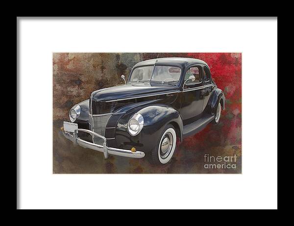 1940 Ford Deluxe photograph of Classic car painting in color 319 Duvet Cover  by M K Miller - Fine Art America