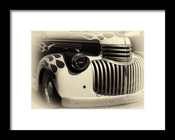 Hot Rod Framed Print featuring the photograph 1946 Chevy Pick up by Ron Roberts
