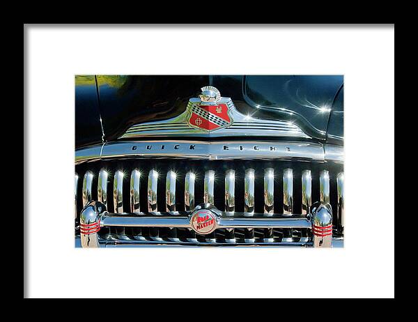 1947 Buick Framed Print featuring the photograph 1947 Buick Sedanette Grille by Jill Reger