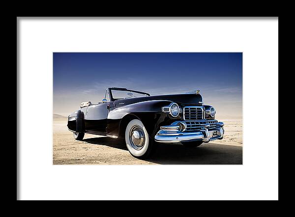Car Framed Print featuring the digital art 1947 Lincoln Continental by Douglas Pittman