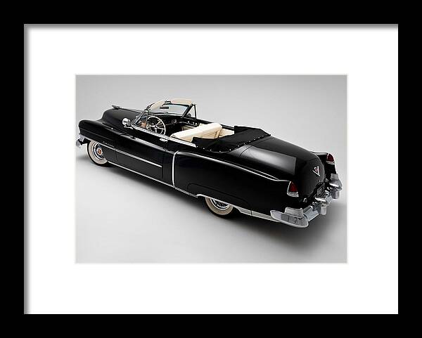 Car Framed Print featuring the photograph 1950 Black Cadillac Convertible by Gianfranco Weiss