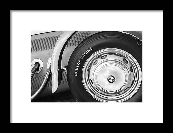 1952 Frazer-nash Le Mans Replica Mkii Competition Model Tire Emblem Framed Print featuring the photograph 1952 Frazer-Nash Le Mans Replica MkII Competition Model Tire Emblem by Jill Reger