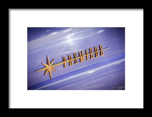 1956 Lincoln Premiere Emblem Framed Print featuring the photograph 1956 Lincoln Premiere Emblem by Jill Reger