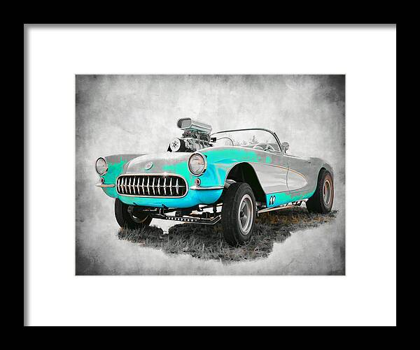 Rust Framed Print featuring the photograph 1957 Corvette Gasser by Steve McKinzie