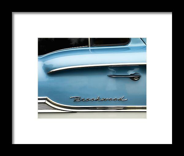 1958 Framed Print featuring the photograph 1958 Chevrolet Brookwood Station Wagon by Carol Leigh