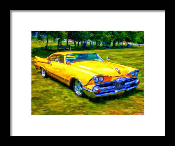 Hot Rod Framed Print featuring the painting 1959 Dodge by Michael Pickett