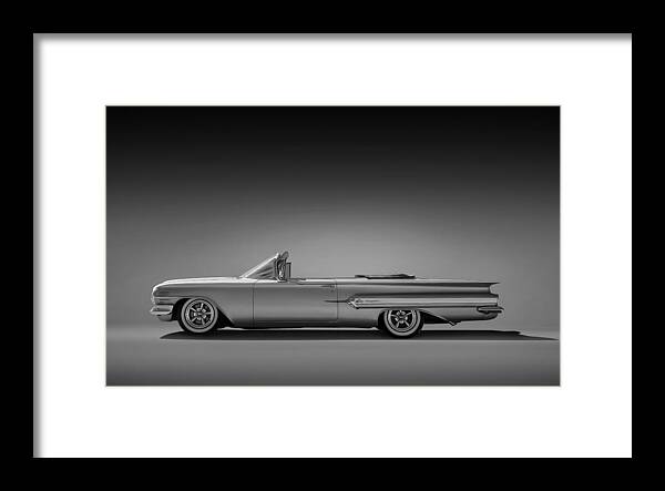 Car Framed Print featuring the digital art 1960 Impala Convertible Coupe by Douglas Pittman