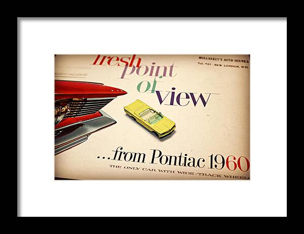 Pontiac Framed Print featuring the photograph 1960 Pontiac Matchbox Cover Car by Steve Natale
