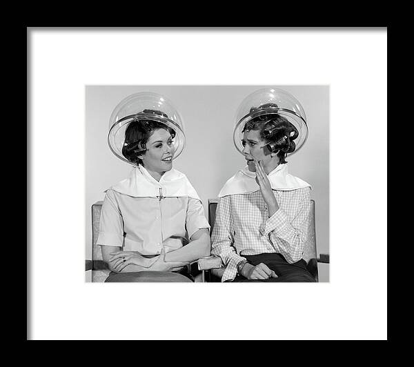 Photography Framed Print featuring the photograph 1960s Two Women Sitting Together by Vintage Images