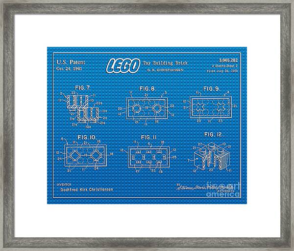 Mini Figure LEGO Building Brick 1961 Ready To Be Framed! Patent Print 